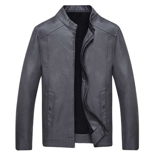 

autumn men's leather jackets coats men outwear pu leather windproof waterproof slim fit male jacket for men, Black