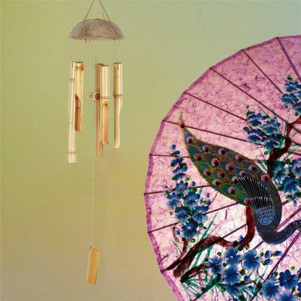 

handmade bamboo ветер куранты diy big bell tube wind chime двор сада трубы bells медь античная гобелен домашнее украшение