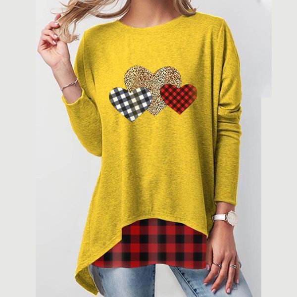 

plaid print womens long neck designer sleeve womens crew tshirts ladies summer casual tee and love fashion avbgf, Black