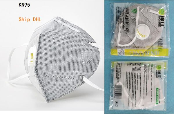 

DHL free Ready! Folding KN95 FFP2 Mask With Breathing Valve Anti-dust Respirator N95 anti-fog FFP3 Adult Children Vertical Folding Nonwoven