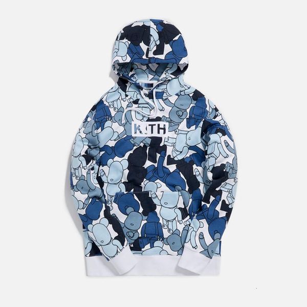

19fw kt bear printed cartoon hoodies sweatshirt men women cute pullover autumn winter hooded sweater street outwear hfymwy322, Black