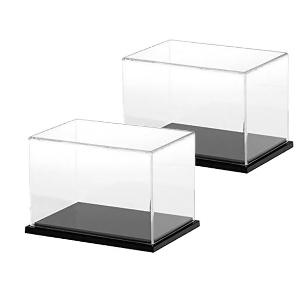 

2 pieces acrylic showcase display case protection box for car model,action figure