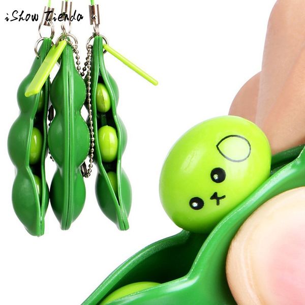 

antistress novelty gag toys entertainment fun mochi squishy beans funny gadgets stress relief toy pendants kids gifts