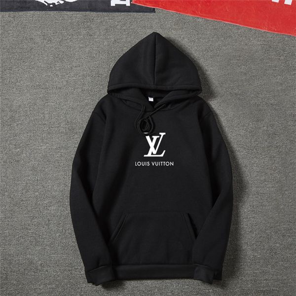 

fashion designer 2019 new products lead fashion autumn and winter men's clothing brand thick hooded sweater men's street fashion t, Black