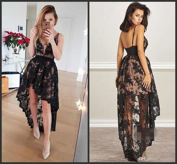 

2019 newblack v neck evening dresses lace appliques plus size formal wear long pageant prom dress vestidos de novia 2018, Black;red