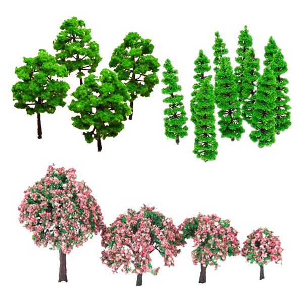 

24pcs fir tree model for diy train railway park landscape wargame diorama