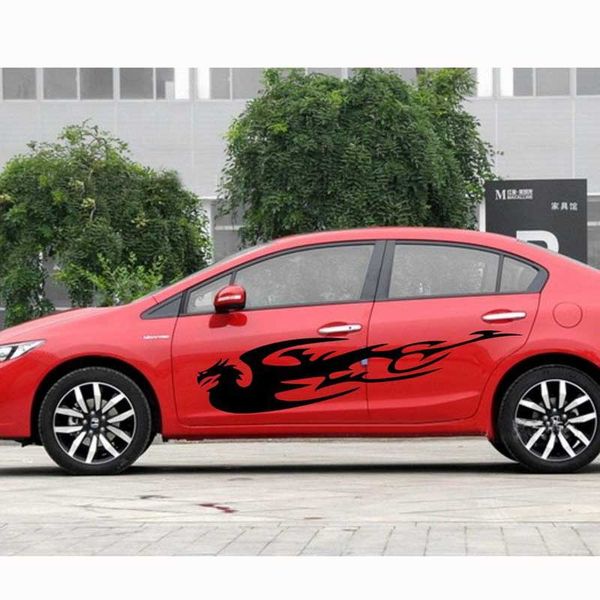 

2pcs/set phoenix totem car stickers body personalized decorative decals