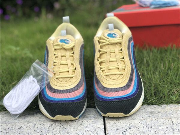 

2020 authentic 97 sean wotherspoon x 1/97 vf sw hybrid running shoes men corduroy rainbow light blue fury sneakers lemon wash