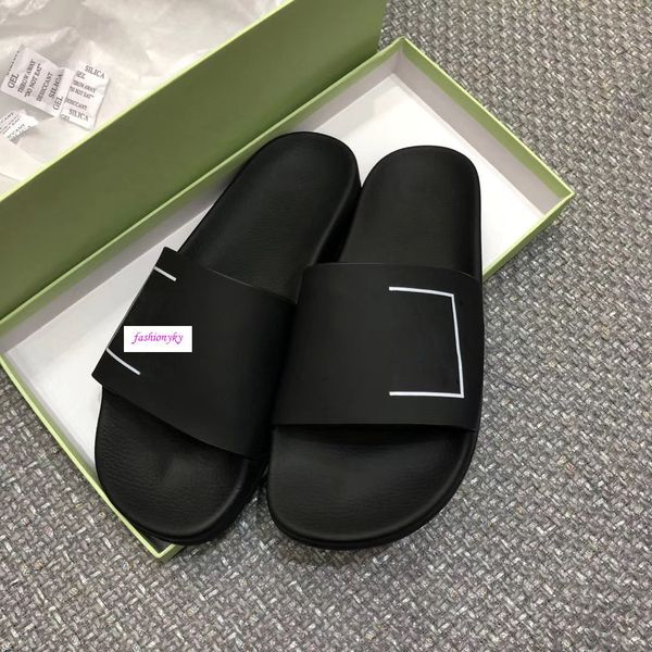 

new off leisure indoor beach slippers white printing couple slippers, Black