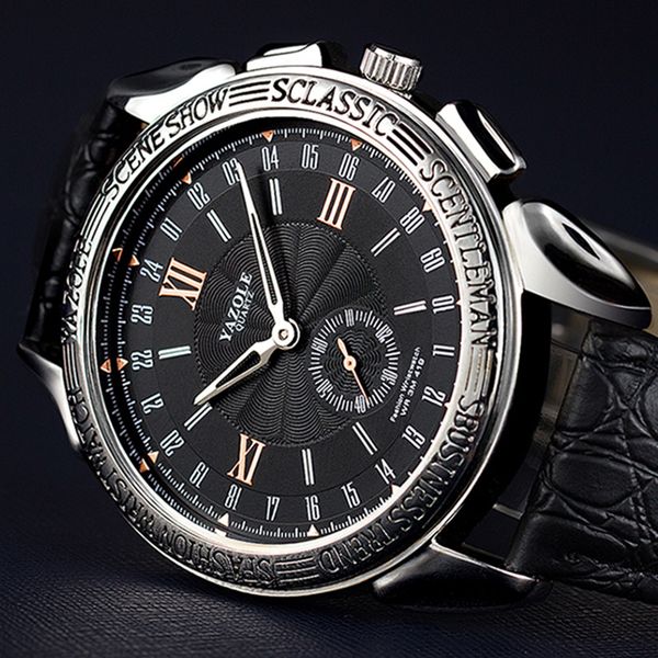 

men brand business watches luxury fashion watch slim design male military two needle quartz wristwatch leather clock texture waterproof, Slivery;brown