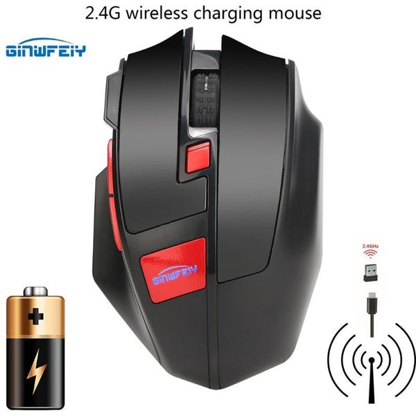 

computer pc gamer desklapmouse gaming wireless gaming mouse 2.4g ergonomic charge 6 key high performance mice