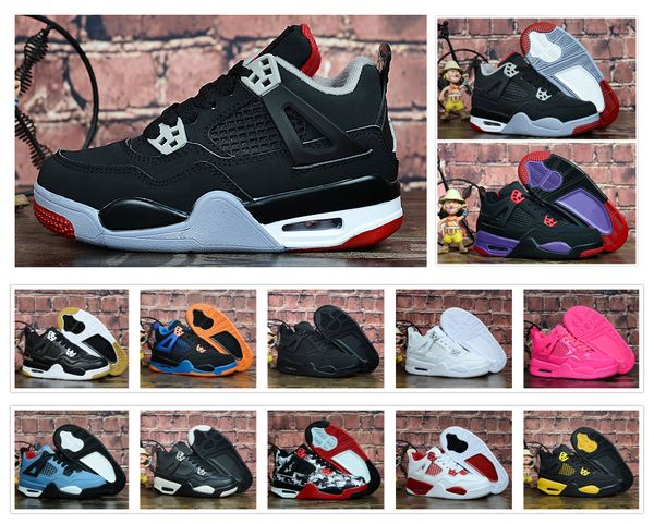 

youth tattoo 4 singles day 4s basketball shoes kids girls child boys baby children pure money royalty cement trainers sports sneakers 28-35