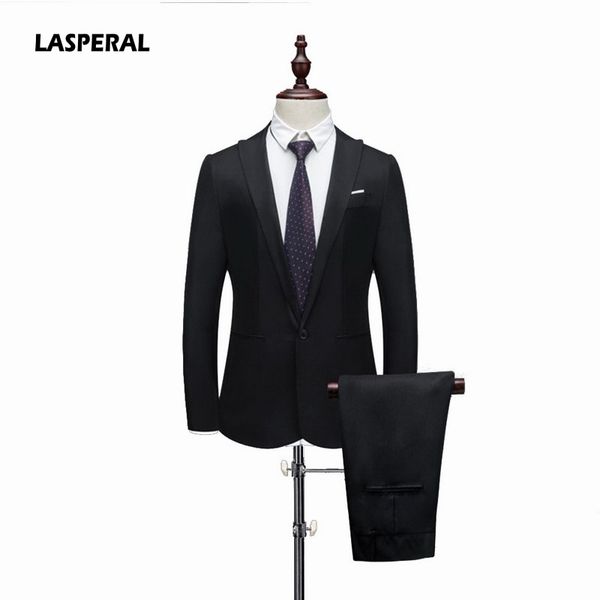 

lasperal suits jacket+pants 2019 fashion slim green linen mens suits wedding party smoking tuxedo mens casual work wear, White;black
