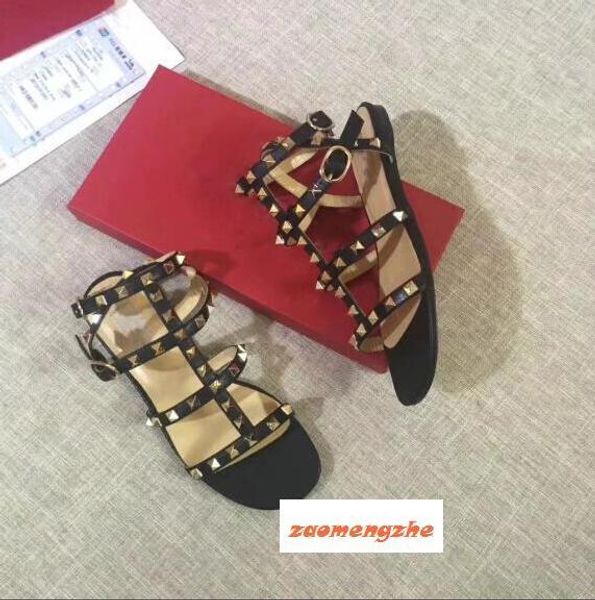 

new korean willow nail sandals all-around baotou sandals girl's pointed spiked shoes size37, Black