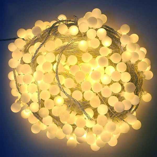 

globe led string light 10m 20m 30m 50m 100m ac 220v fairy garland garden outdoor waterproof party wedding christmas decoration y200603