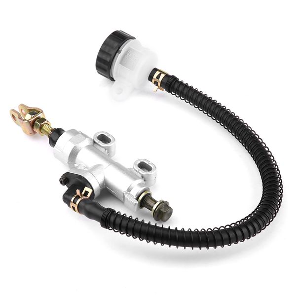 

rear foot brake hydraulic master cylinder pump reservoir silver fit for most of motorcycle fit for