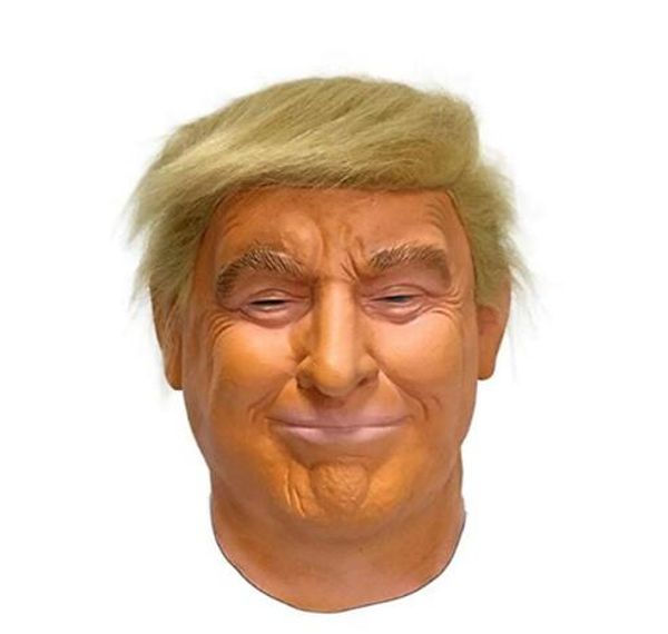 

donald trump latex mask billionaire american us president politician halloween fancy party full head mask costume dress gd27