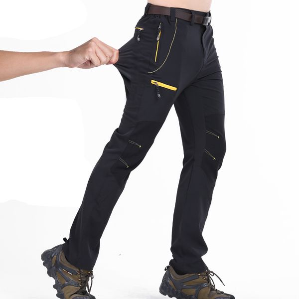 

elastic thin quick dry male cargo pants men summer black men's trousers pants fashion casual mens sweatpants