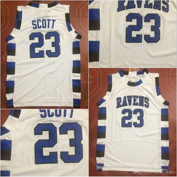 

The Film of Version Tree Hill Lucas Scott 23 Movie Basketball Jersey 100% Stitched Above The Rim Moive White S-3XL Fast Shipping
