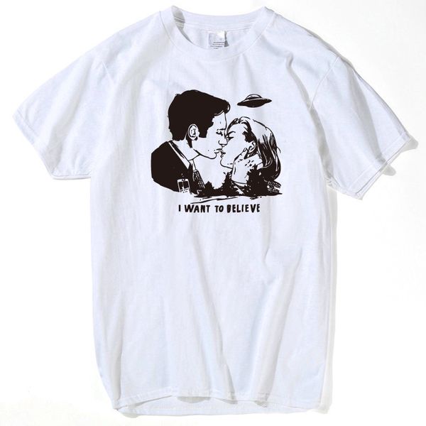 

x-files майка мужчины 2019 летом малдер, скалли, я хочу верить футболка мужской hip hop ufo тройники kiss напечатанных верхней одежды s-xxxl, White;black