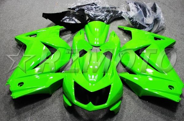 

4gifts injection mold new abs motorcycle full fairings kits fit for kawasaki ninja250r ex250 zx250r 250 2008 - 2014 body set bright green
