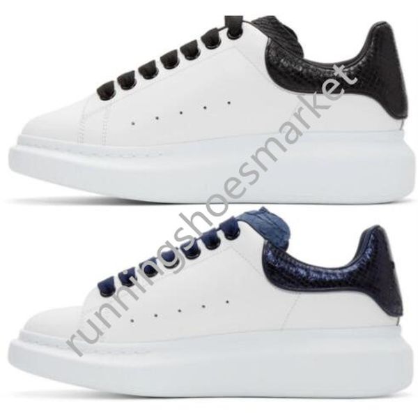 

designer shoe men women sneaker casual shoes fashion smart platform trainers luminous fluorescent snake back leather chaussures pour hommes, Black