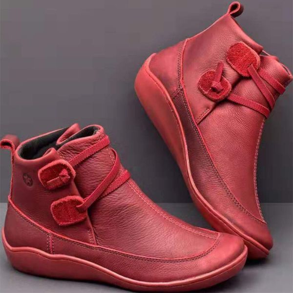 

ladies cross strap female platform women ankle boots woman fashion solid pu leather zip shoes short plush keep warm footwear, Black