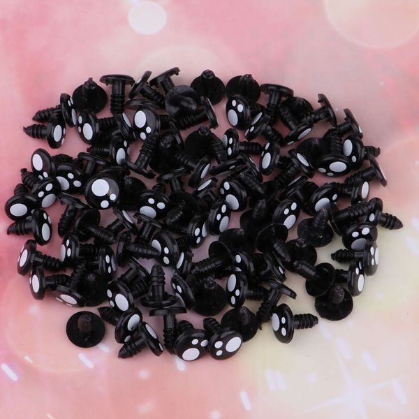 

pack of 100pcs 16mm black solid plastic safety eyes craft safety eyes diy eyes with washers for bear doll plush animal puppet making