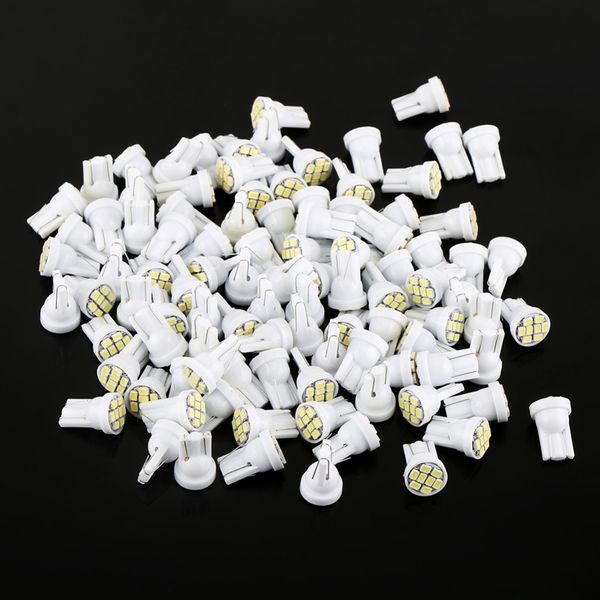 

100pcs/lot car interior light bulbs t10 8 smd 1206 led auto indicator lamp white led auto light