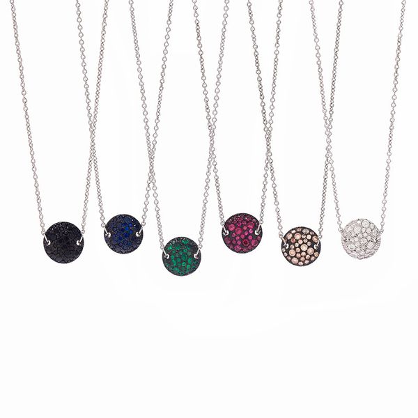 

fashion cross-border e-commerce explosion models gem-style gorgeous color mushroom round diamond short necklace for woman, Silver