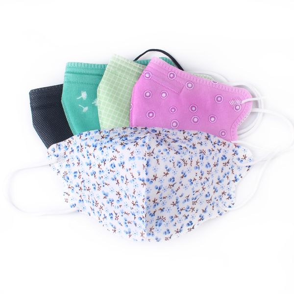 

random 5pcs 4-ply disposable kid protective masks anti ncov flu influenza bacterial child face mask