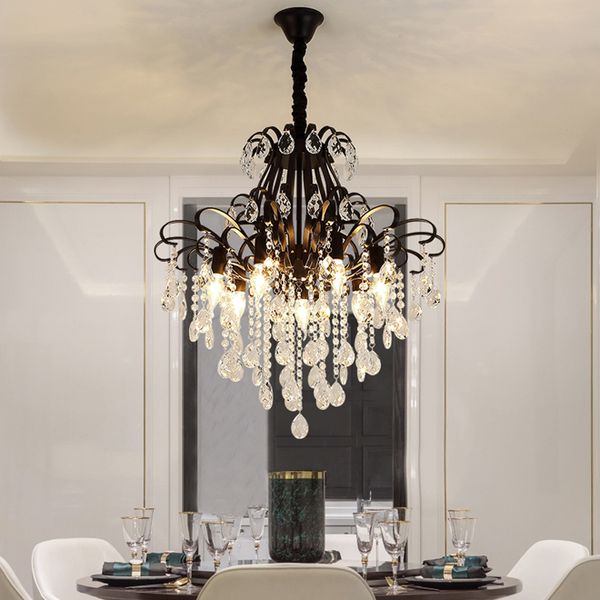 American Modern Crystal Chandelier Lighting Luxury Black - Swag Crystal Chandelier Lighting American Modern Crystal Chandelier Lighting Luxury Black - Swag Crystal Chandelier Lighting