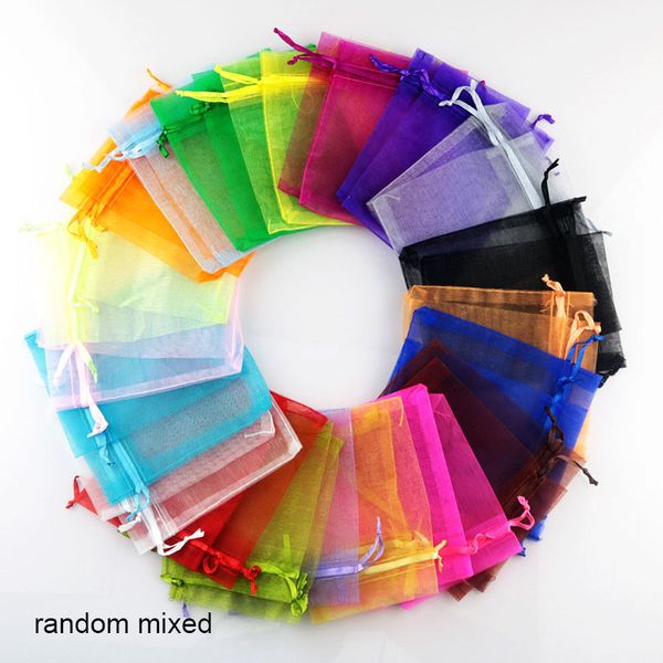 

jewelry packaging display jewelry bags household 100 pcs wedding gift candy packing pouches 24 colors organza bag