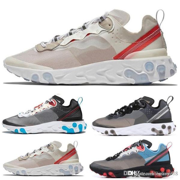 

2019 total orange air react element running shoes for women men dark grey blue chill trainer sail green mist sports sneakers
