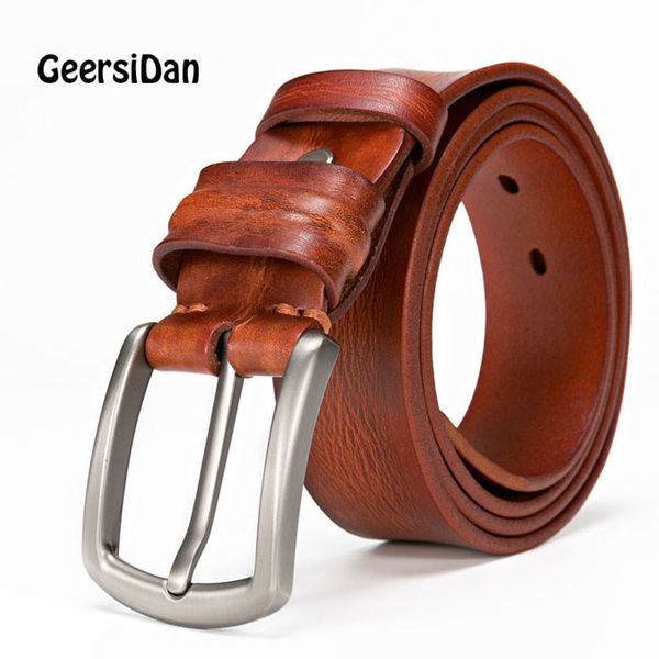 

geersidan belt male leather belt men strap male genuine leather luxury pin buckle belts for men cummerbunds ceinture homme, Black;brown
