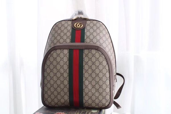 

Fa hion brown letter canva backpack for men gold hardware lady houlder bag famou women leather bag 547967