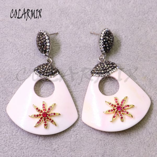 

dangle & chandelier 3pairs big shell stone earring earrings fashion women accessories gift jewelry drop 6165, Silver