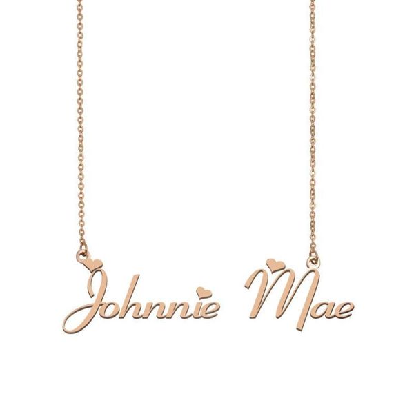

johnnie-mae name necklace , custom name necklace for women girls friends birthday wedding christmas mother days gift, Silver