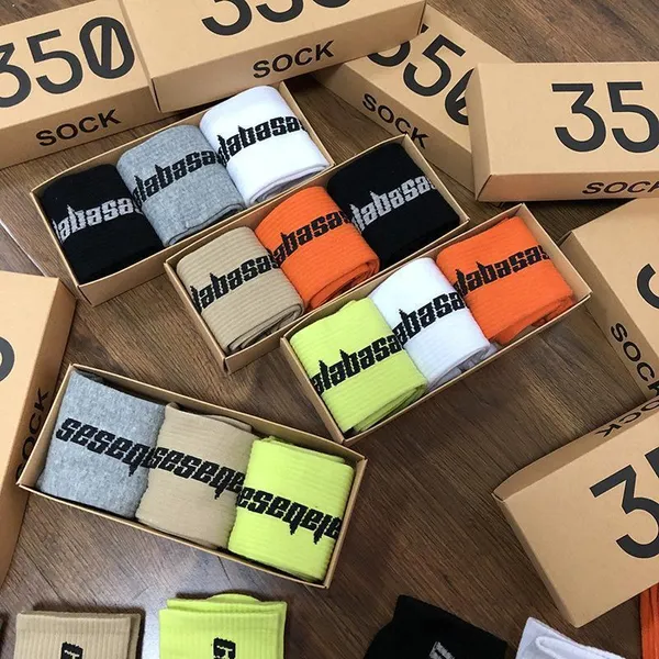 

season6 350 box socks eur america 500 fashion brand 700 kanye west v2 calabasas sock wear shoes as you like [order 5 pairs at least] fa0115#, Blue