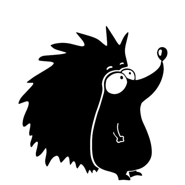 

16cm*16.1cm cartoon hedgehog lovely decor vinyl decal pattern car door car sticker