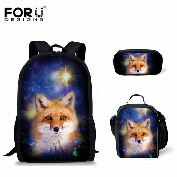 

forudesigns satchel schoolbag animal galaxy pattern school bags for teenager boys children's backpack vintage kids backpacks