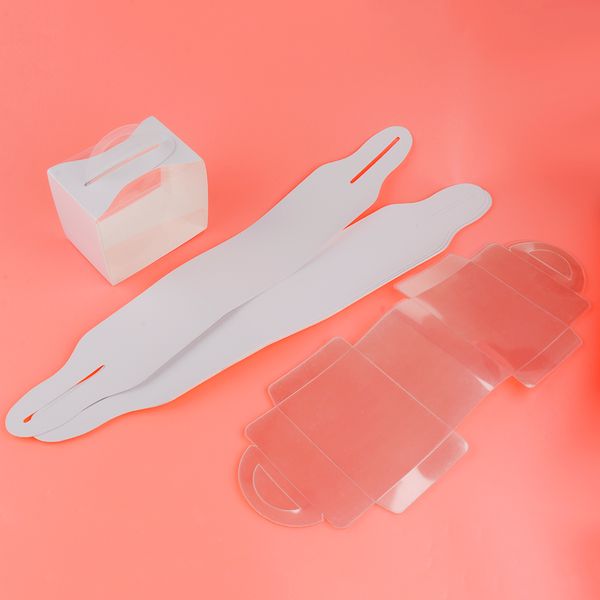 

10pcs window cake box cardboard packaging containers decorative treats boxes