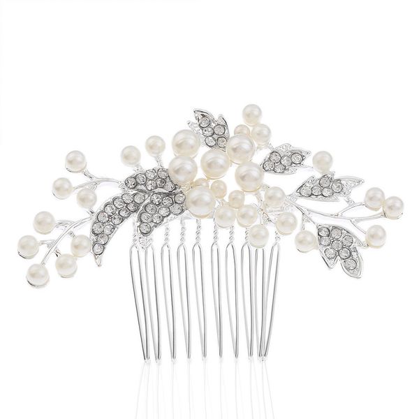 

свадьба 9x6cm заколки из бисера головной убор из листьев цветка невесты с короной из бриллиантовых головных уборов для невесты, исполняющей, Golden;silver