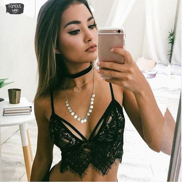 

women new lace bralette bra bustier seamless crop black cropped bralet bra tank haut femme, Red;black