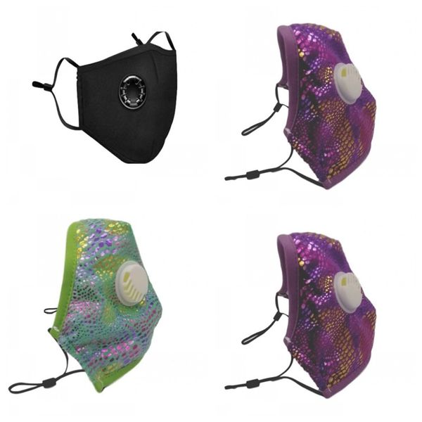 

breathing valve dust mouth mask solid color anti smong pm2.5 respirator glittery men women face masks durable type 10xh e1