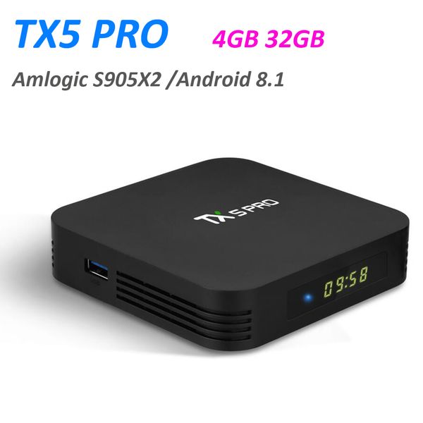 

Tanix tx5 pro android 8 1 tv box 4gb 32gb amlogic 905x2 quad core 5g dual wifi bt4 2 mart tv box pk tx5 max