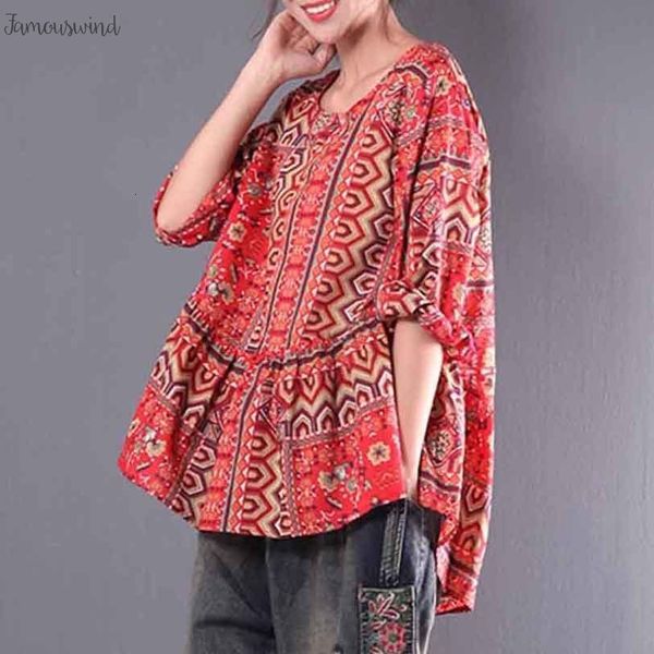 

5xl плюс женщина s блуза топ дамы повседневной сыпучей рубашка vintage печать фонарь рукав blusa femminina досуг blusas размер, White