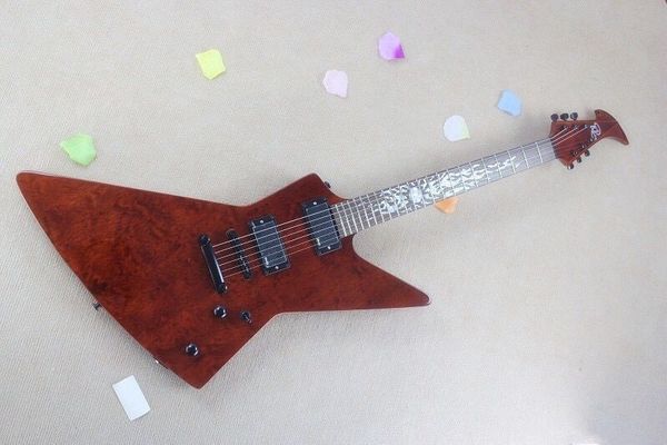 

special shaped electric guitar rosewood fingerboard inlaid with solar flame ing