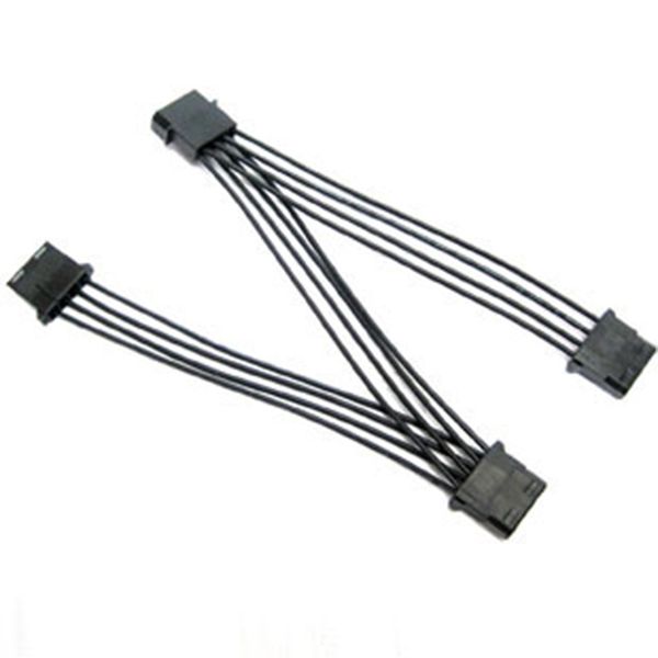 

D Port Extension Cord Wires Z Type 18AWG Power Cord Black Environmental Friendly Connector Big 4 Pins 13CM+13CM+13CM