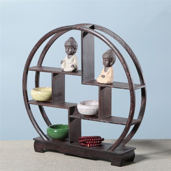 

wooden retro storage racks craft decor storage box flower pot house storage rack wall book figurines display crafts shelves